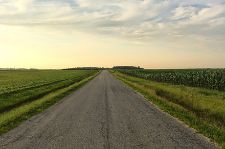Country road stock photo containing road and country