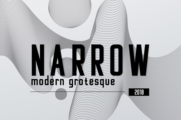 NARROW - modern grotesque font preview 6