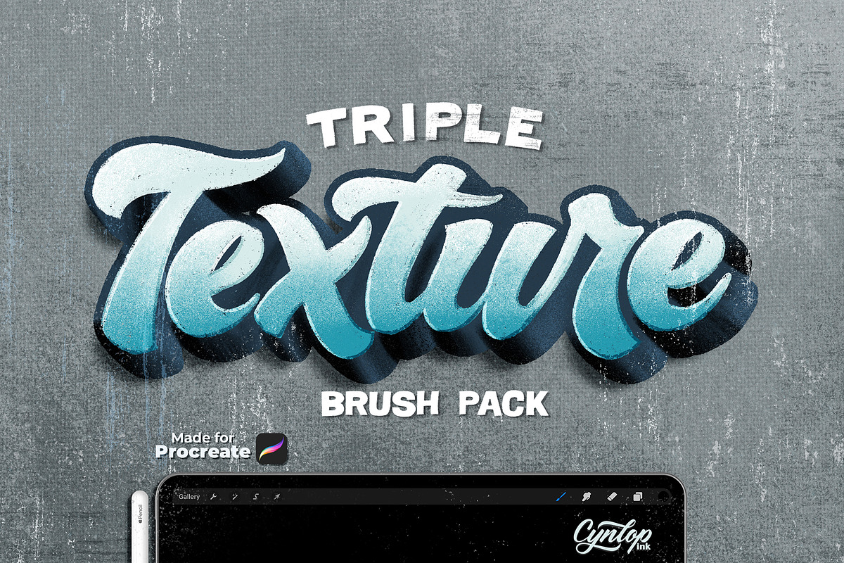 Triple Texture Brush Bundle, a Brush Add-On by Cynlop Ink (Photo 1 of 8)