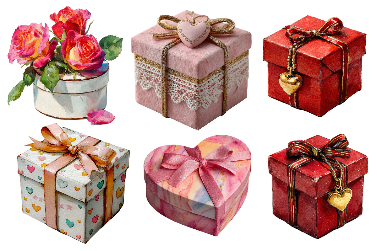 Valentines Gift box Clipart, an Illustration by Designworld (Photo 2 of 5)