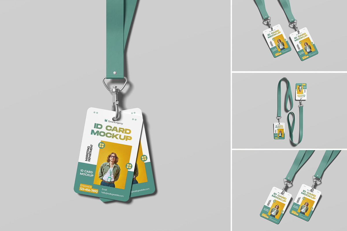 ID Card Mockup For Badge, an Advertising Mockup by graphicsecond (Photo 1 of 5)