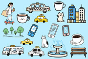 Playful City Vibes Illustration Set, an Object Graphic by Housui Patterns (Thumbnail 6 of 6)