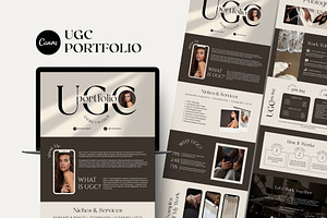 UGC Portfolio Canva Website Template, a Websites & App Template by Business Chic
