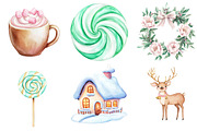 Pastel Christmas Sublimation Clipart, an Illustration by Dream Creation (Thumbnail 3 of 6)