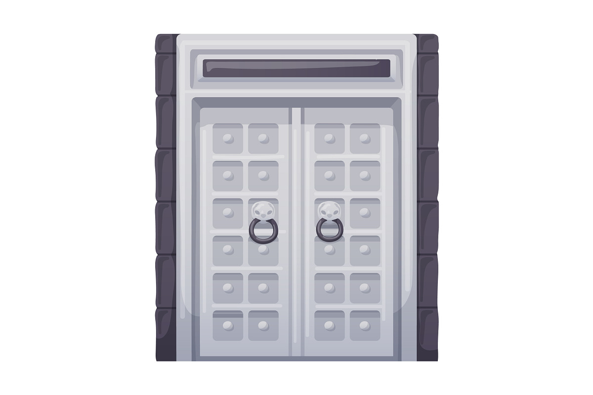 Old medieval castle doors set, an Object Illustration by Good Studio (Photo 12 of 13)