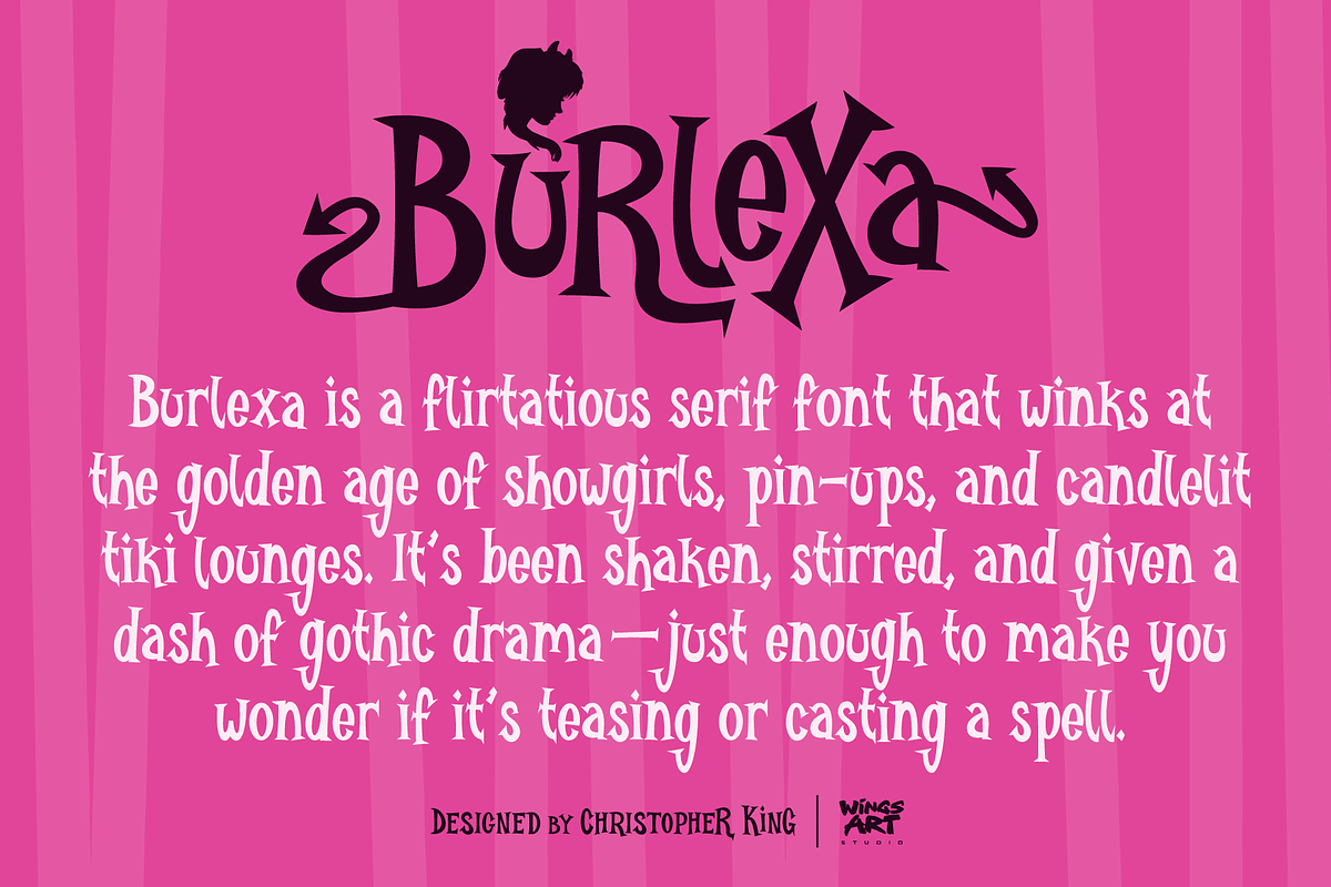 Burlexa: A Devilishly Good Serif Fon, a Font by Wingsart Studio (Photo 2 of 16)