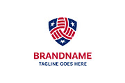 American Flag Shield Modern Logo, a Branding & Logo Template by Pray Art Design Studio (Thumbnail 1 of 2)
