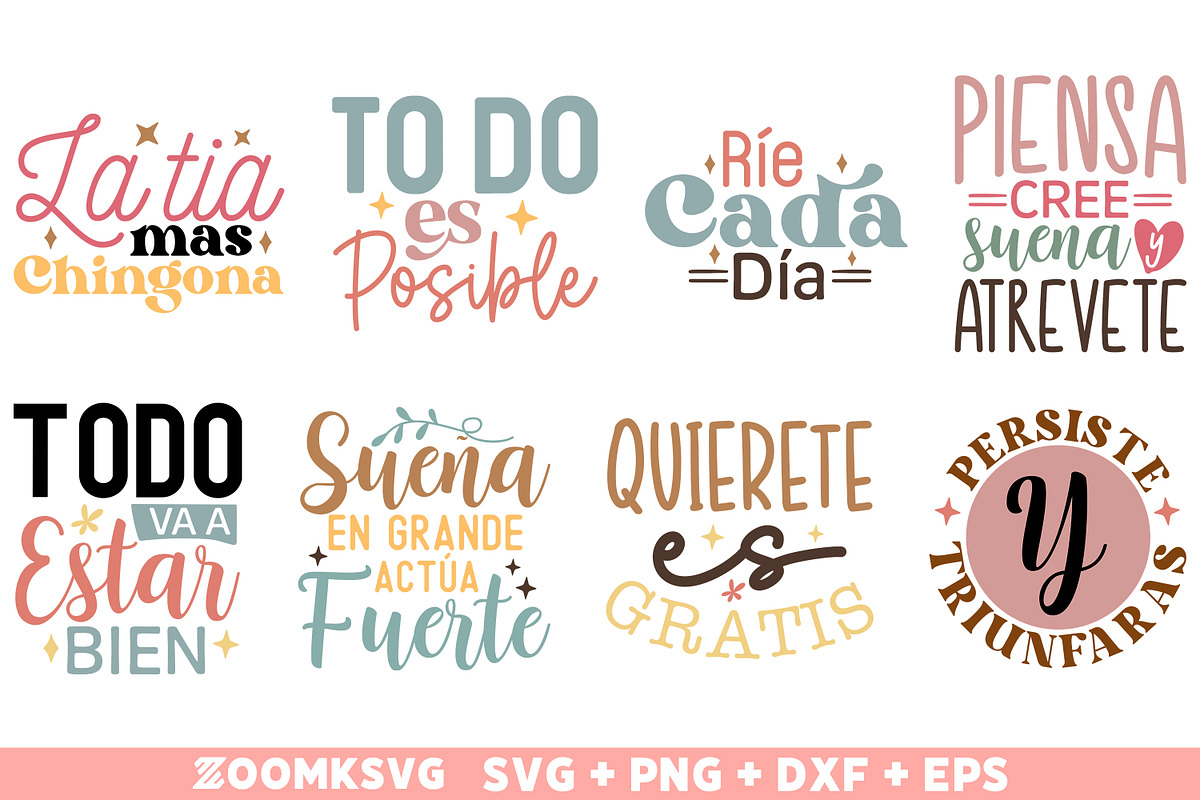 Latina Women Quotes SVG Bundle, an Illustration by ZoomkSVG (Photo 2 of 7)