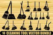 Cleaning Tool Silhouette Vector Bund, an Illustration by abu67222 (Thumbnail 1 of 4)