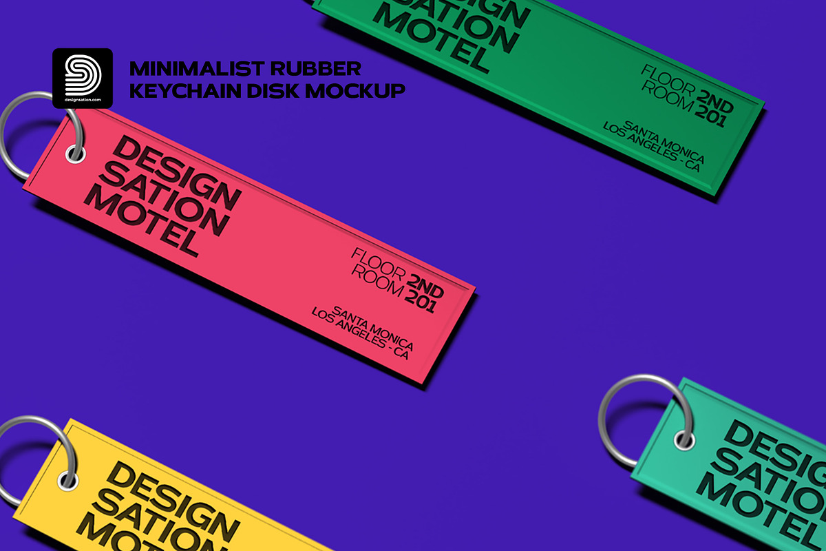 3D Rubber Keychains Mockup, a Household Mockup by Designsation (Photo 1 of 3)