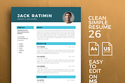Resume Template 26, a Resume Template by graphicalcium (Thumbnail 1 of 3)
