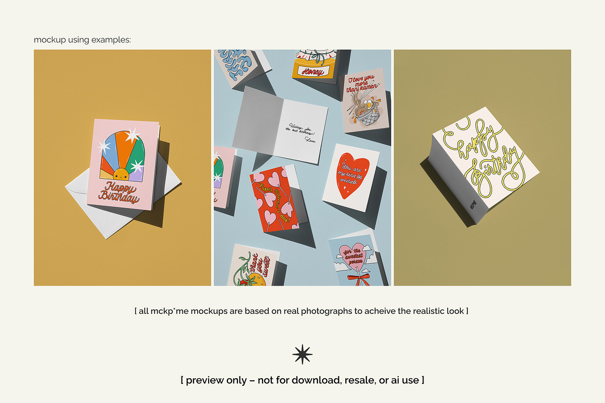 US A2 greeting card mockup set, a Merchandise Mockup by MCKP*ME (Photo 4 of 7)