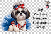Patriotic Shih Tzu PNG Bundle, a Graphic by Clipart Bloom (Thumbnail 15 of 15)