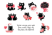 Valentine cats illustrations - set 2, an Animal Illustration by KatPush (Thumbnail 6 of 6)