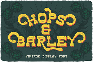 Hops And Barley Vintage Font