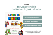 Super Mario Birthday Invitation, an Invitation Template by heynomi (Thumbnail 15 of 20)