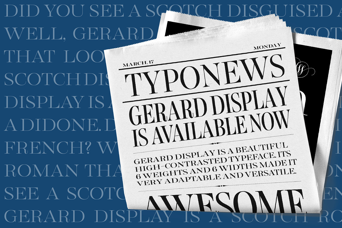 Gerard Display, a Serif Font by Rafael Jordan (Photo 12 of 12)