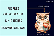 School Clipart School Owl Clipart, an Illustration by SinaCreation (Thumbnail 4 of 5)