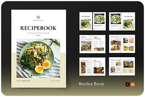 Cookbook & Recipe Book Template, a Magazine Template by Annora Studio