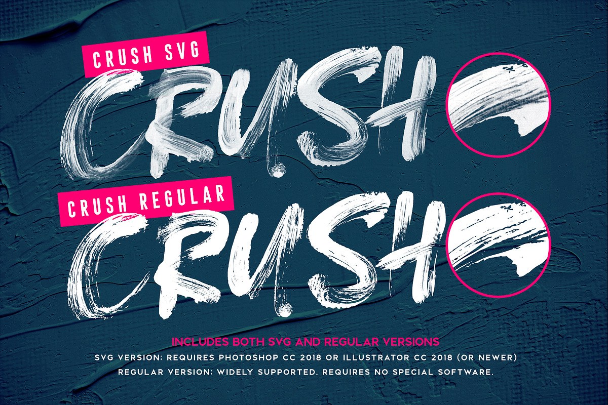 CRUSH SVG Font preview 8