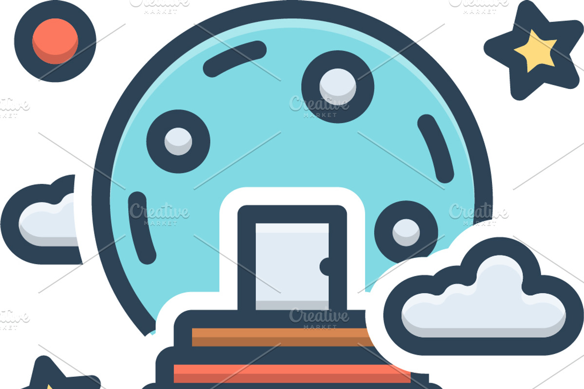 Mission cosmos color icon, a Duotone Icon by Creative priyanka