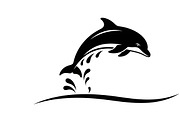 dolphin jumping silhouettes, an Illustration by Amazin_art (Thumbnail 4 of 31)