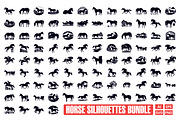 Horse Silhouettes Bundle, an Illustration by Creative_View (Thumbnail 4 of 4)