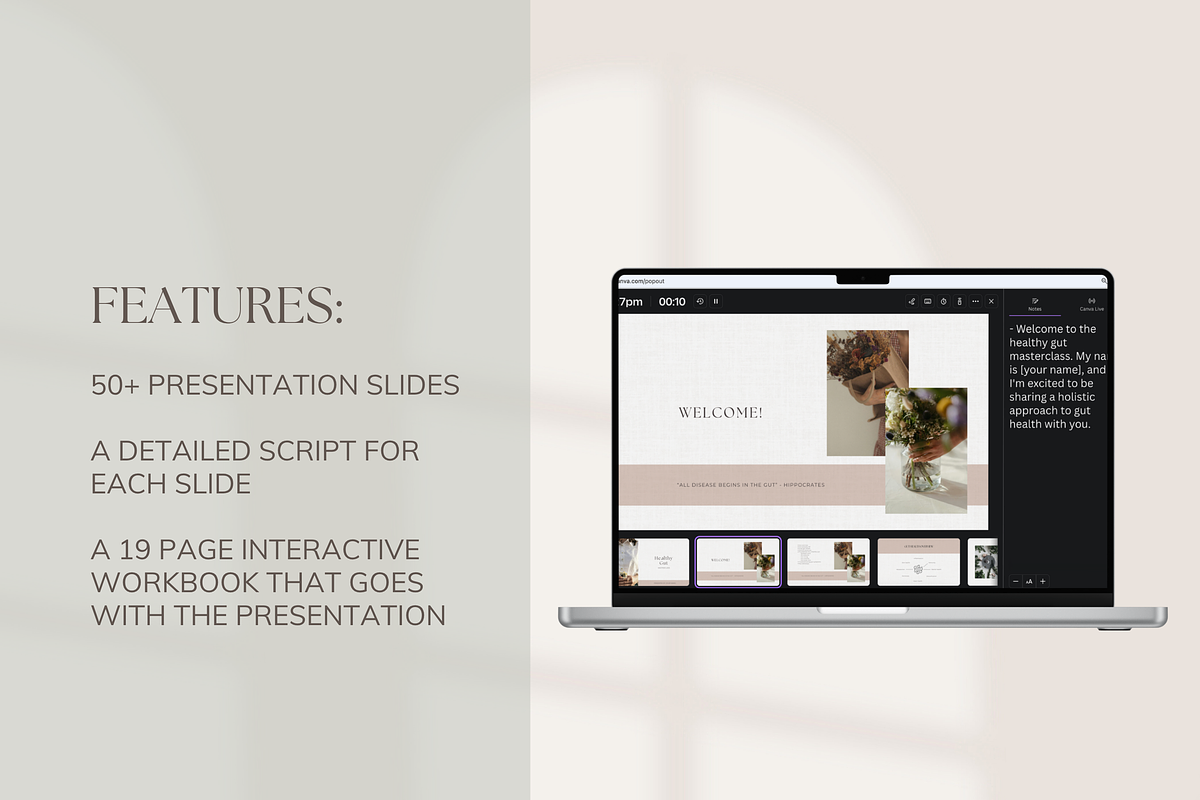 Gut Workshop Done-For-You Canva, a Presentation Template by Naturopath Hub (Photo 3 of 9)