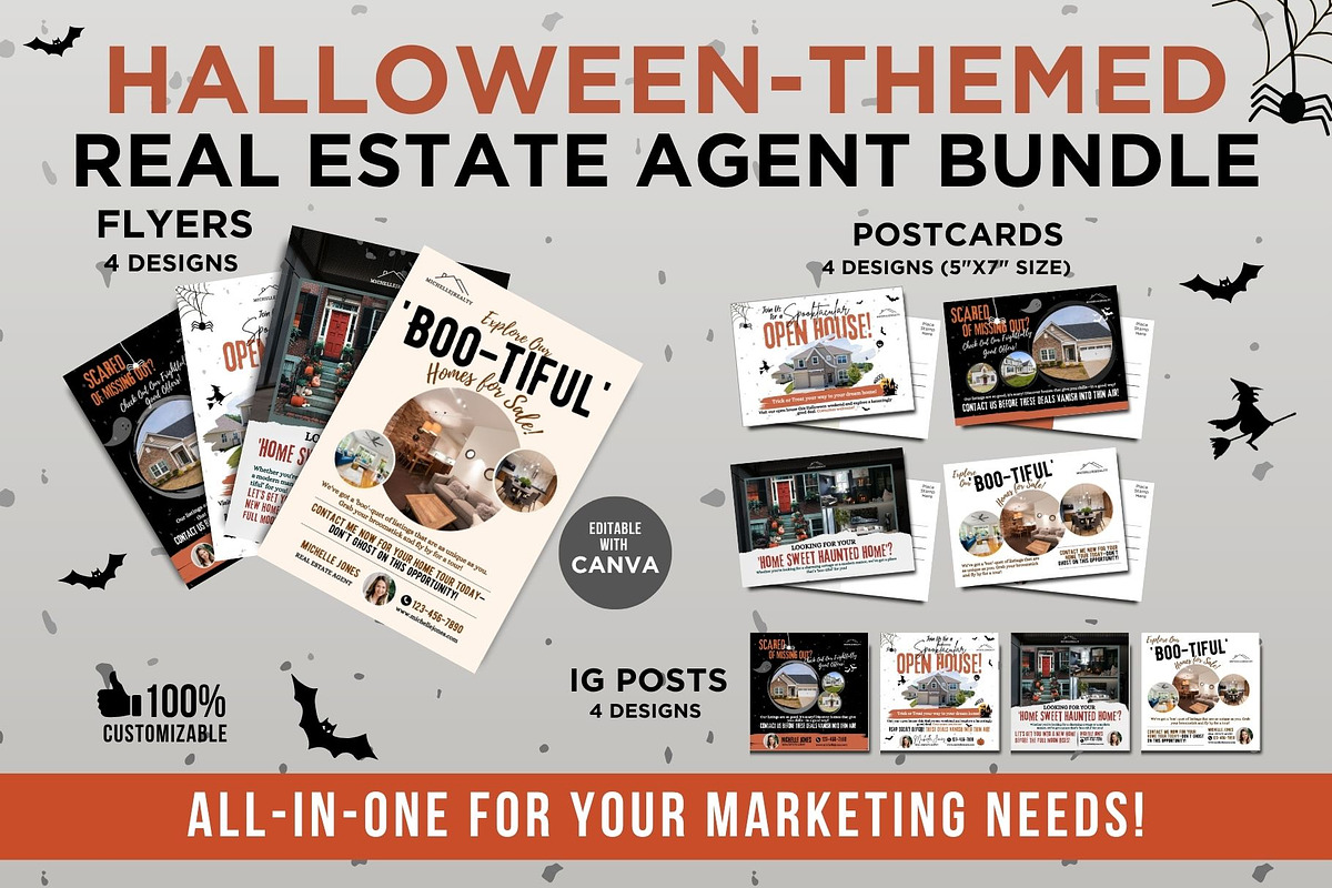 Real Estate Halloween Flyer Canva