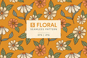 Retro floral patterns., a Pattern Graphic by hanifa_design (Thumbnail 1 of 6)