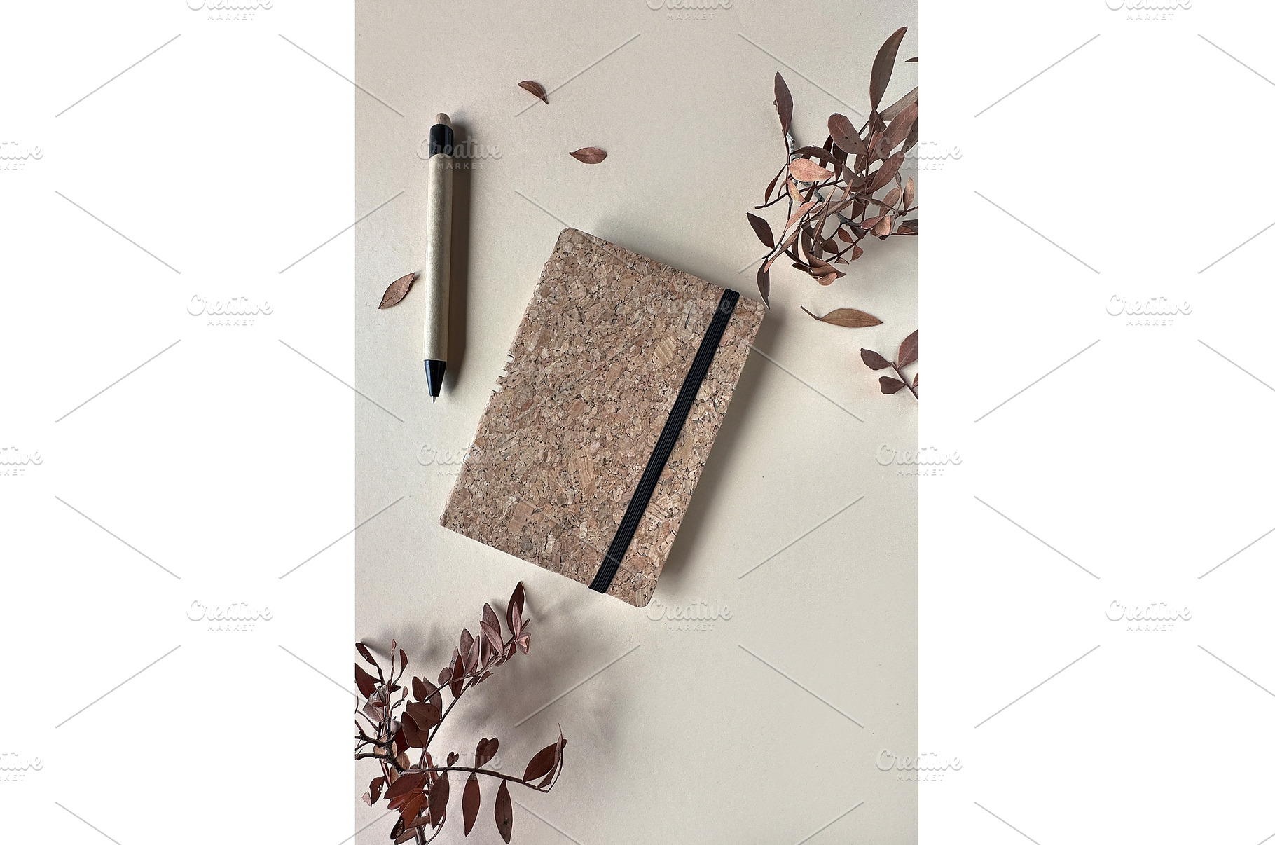 Eco-friendly cork notebook with, a Photo by tilialucida