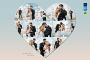 Love Heart Puzzle Photo Collage, a Social Media Template by DesignerCandies (Thumbnail 1 of 5)