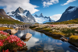 nordic natural landscape AI generated, a Photo by WorldOfPhotos