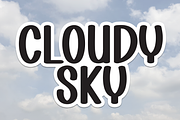 Cloudy Sky | Script Font, a Script Font by Scratchones (Thumbnail 1 of 8)