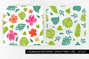 Tropical flowers and leaves, vector., an Object Graphic by VaraNa Art (Thumbnail 8 of 9)
