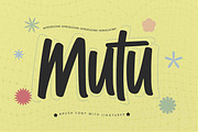 Mutu – Brush Font With Ligatures, a Handwritten Font by Gassstype (Thumbnail 1 of 8)