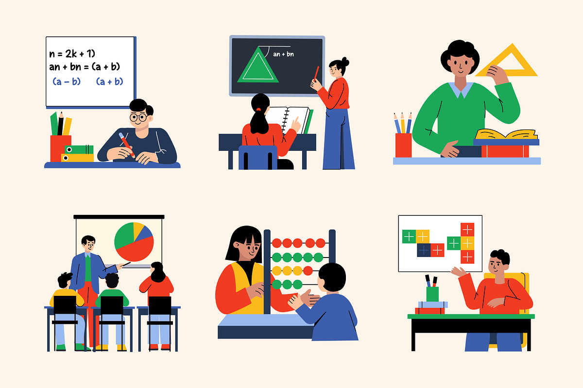 Math Illustrations Collection, an Education Illustration by Brickclay (Photo 6 of 9)