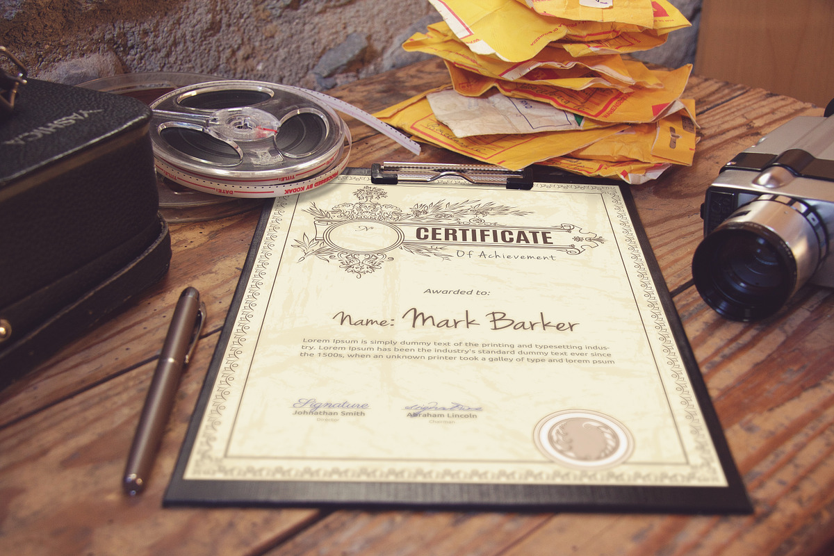 Certificate Word | PSD | AI, a Stationery Template by Curve Design (Photo 1 of 3)