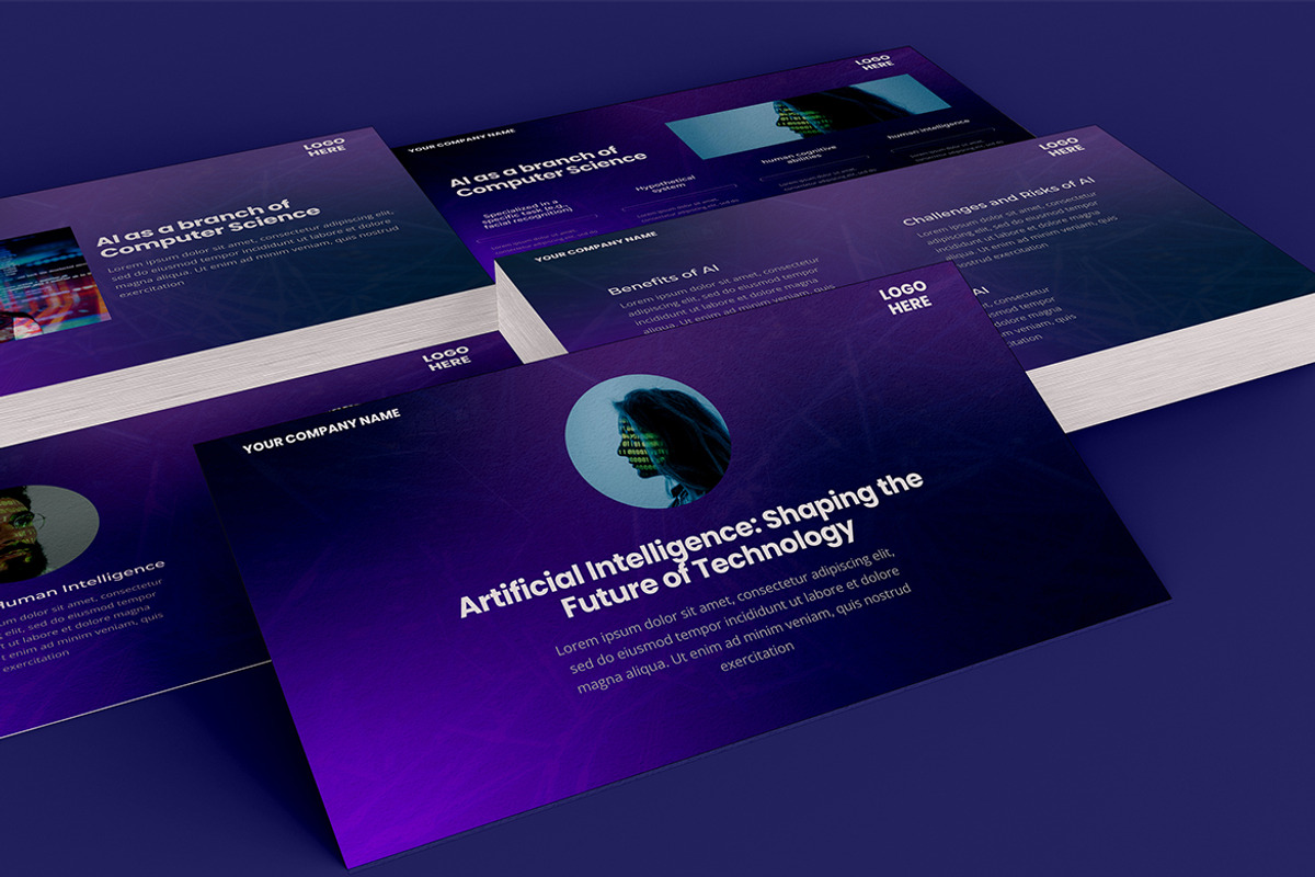 Artificial Intelligence Template, a Presentation Template by Glyphminds Studios (Photo 3 of 3)