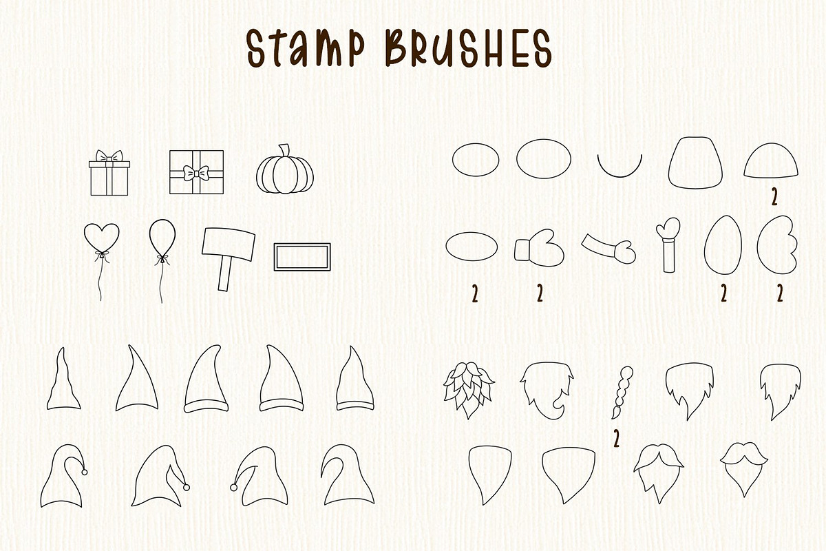 Gnome Creator Brushes for Procreate, a Brush Add-On by Nova Studio (Photo 2 of 5)
