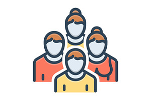Humans public color icon, a Duotone Icon by Creative priyanka