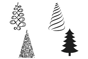 Christmas Trees Set 4