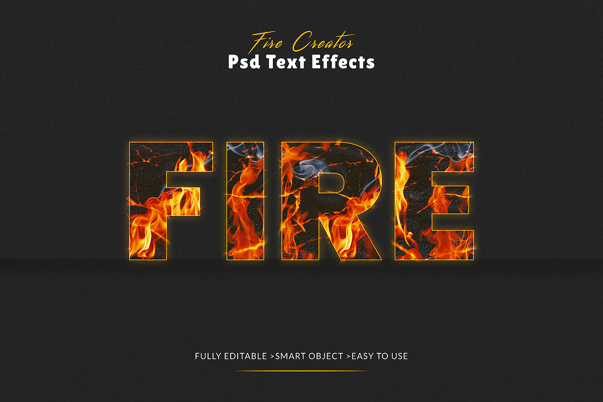 Editable Fire Text Effects, a Layer Style Add-On by MRI STUDIO (Photo 5 of 11)