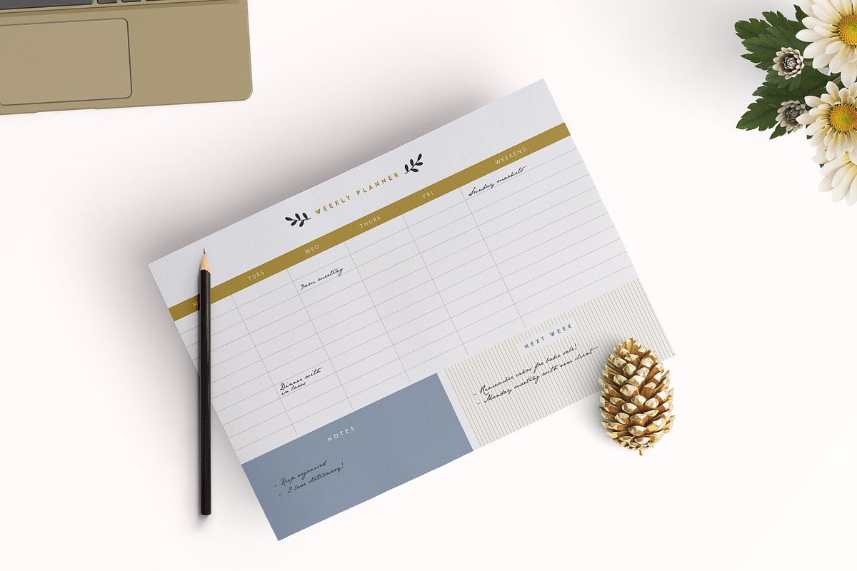 Weekly Planner Printable | A4, a Stationery Template by The Template Depot (Photo 1 of 3)