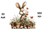 Whimsical Floral Easter Rabbit, an Animal Illustration by GiraffeCreative (Thumbnail 18 of 20)