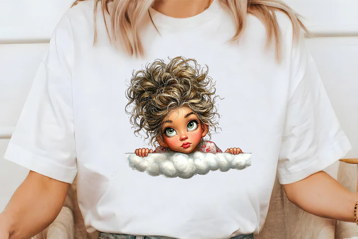 Whimsical Girl Peeking Clipart, an Illustration by Libby Wishes (Photo 4 of 7)