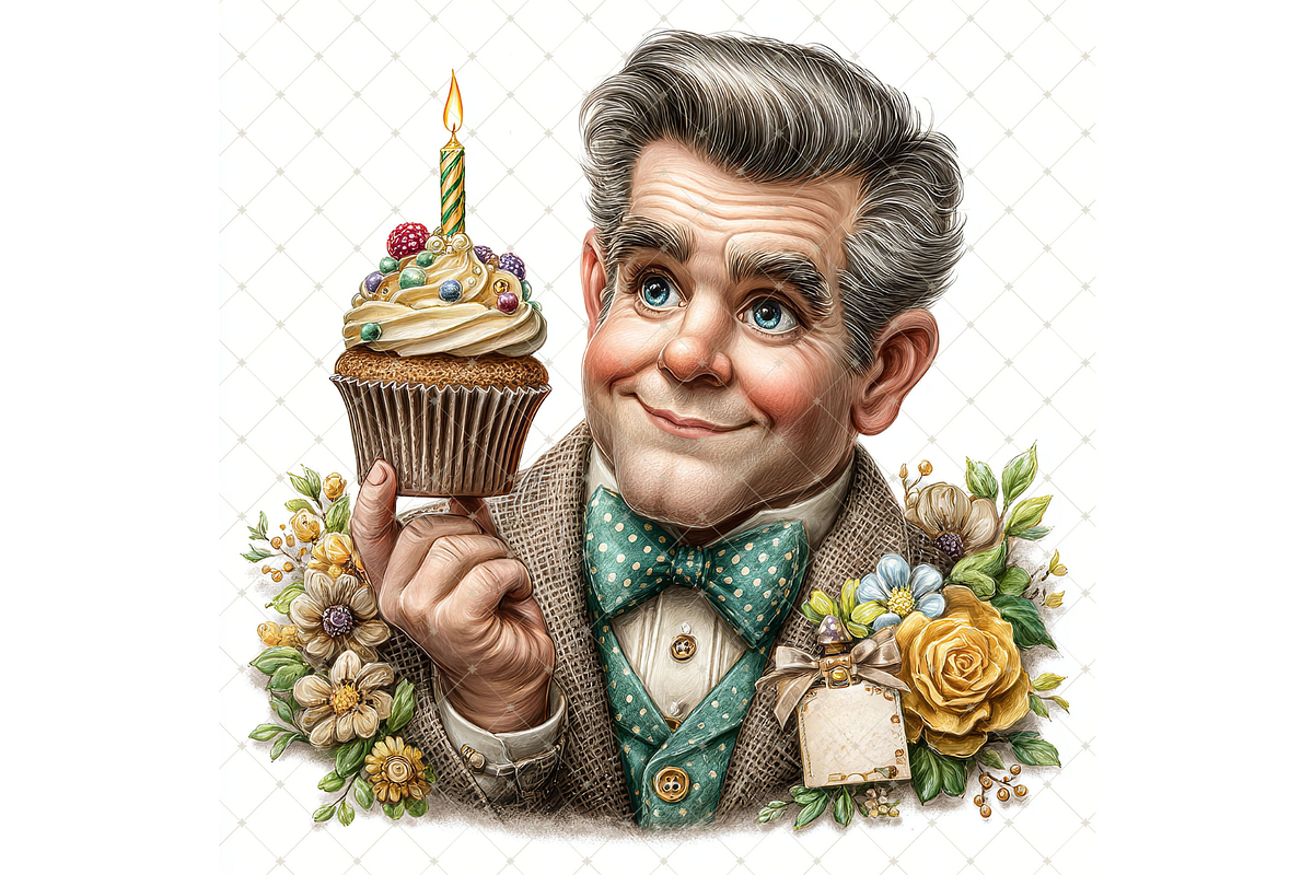 Birthday Man Clipart JPG, an Illustration by Memories By Lea (Photo 9 of 19)