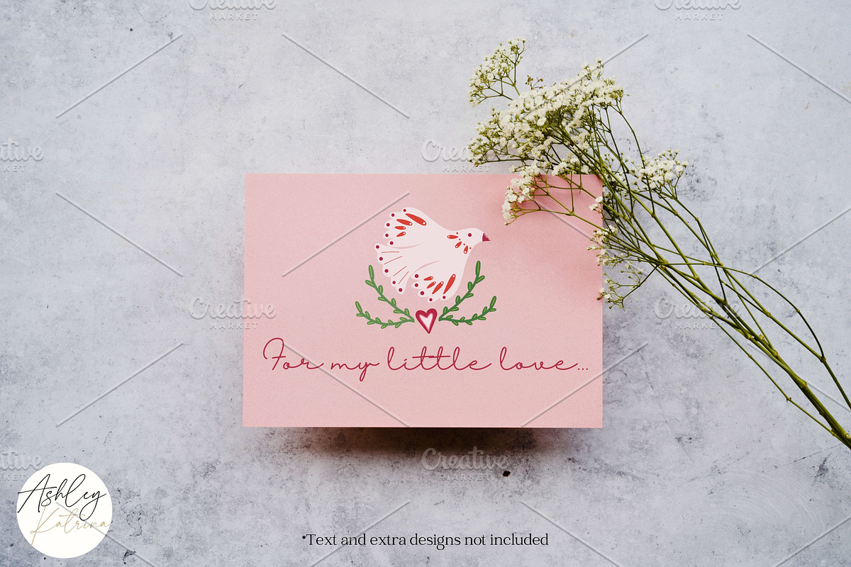 56 Romantic Folk Art Cliparts, an Object Graphic by Ashley Katrina (Photo 9 of 14)