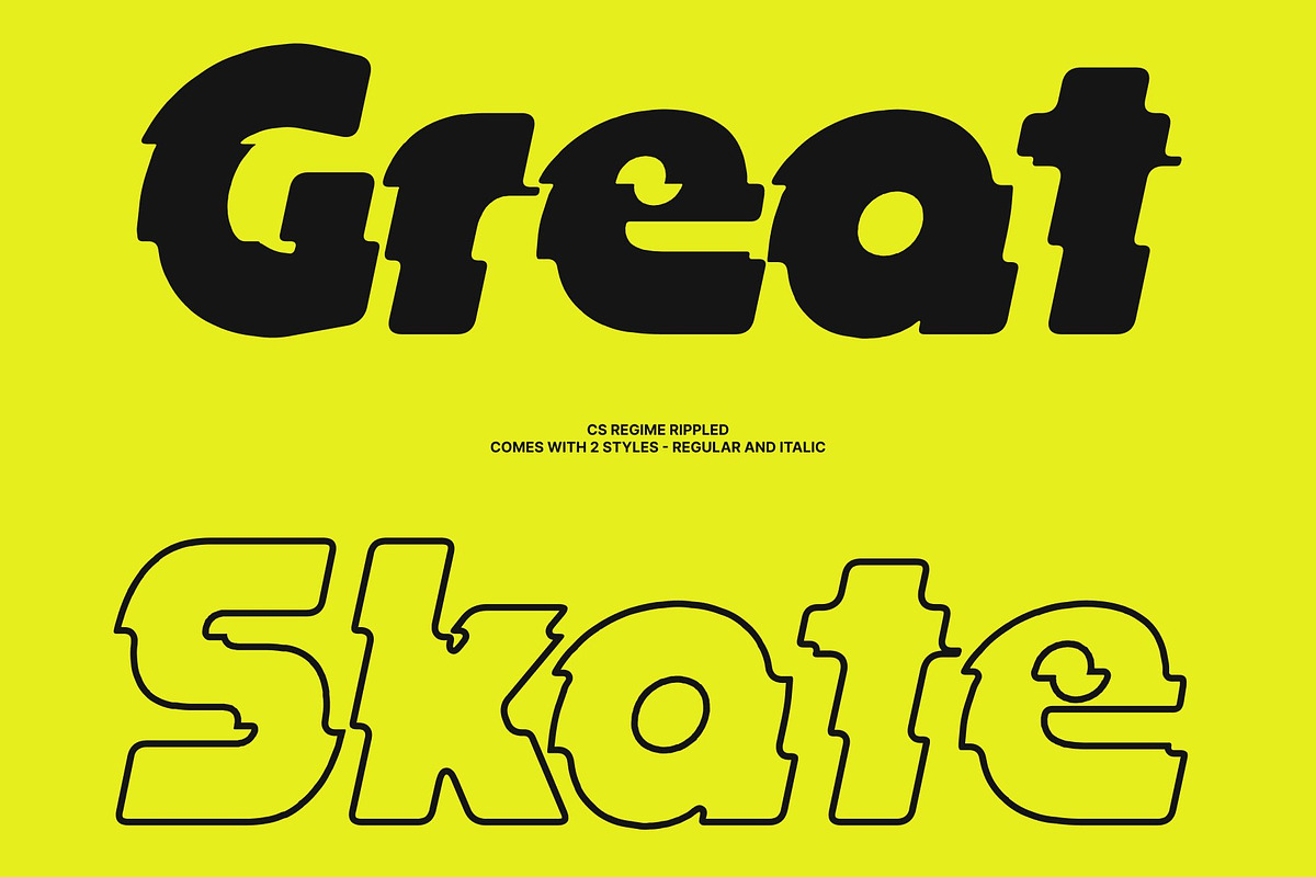 CS Regime Rippled, a Sans Serif Font by Craft Supply Co. (Photo 4 of 8)
