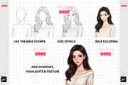 Anime Girl Maker Procreate Character, a Brush Add-On by ArtPrintBabe (Thumbnail 2 of 10)